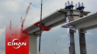 Körfez Geçiş Köprüsü'nün 2 Bin 600 Tonluk Parçası Takılıyor
