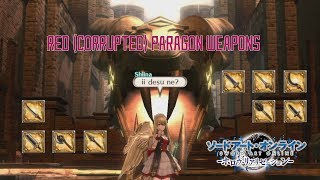 SAO: HOLLOW REALIZATION - DLC3 - Red (Corrupted) Paragon Weapons
