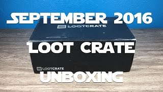 Loot Crate Unboxing: September 2016