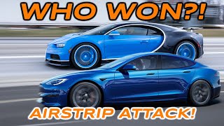 Bugatti Chiron vs Tesla Plaid vs McLaren Senna vs Porsche Turbo S… Who Wins?