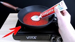 EXPERIMENT What Happen if You Drop Toothpaste into HOT PAN EXPERIMENT What Happen if You Drop Toothpaste into HOT PAN