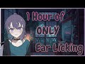 Ear Licking only for 1 Hour~ (3Dio ASMR)(Licking)(Mouth Sounds)(Comfort)
