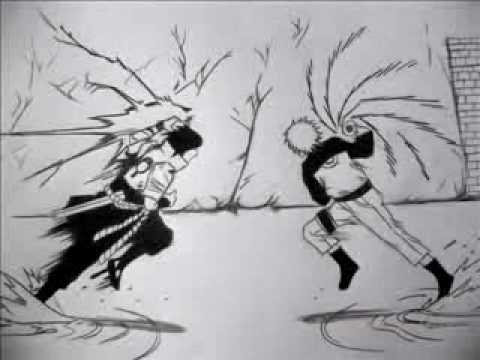 Drawing of Sasuke vs Naruto (Shippuden) - YouTube