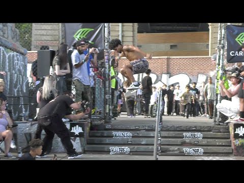 INSANE LATE BACK FOOT FLIP TRAP DEON ON THE FAMOUS LES DOUBLE SET