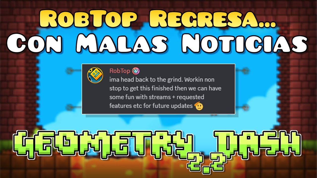 ROBTOP RETURNS BUT WITH BAD NEWS FOR GEOMETRY ROBTOP RETURNS BUT WITH BAD NEWS FOR GEOMETRY