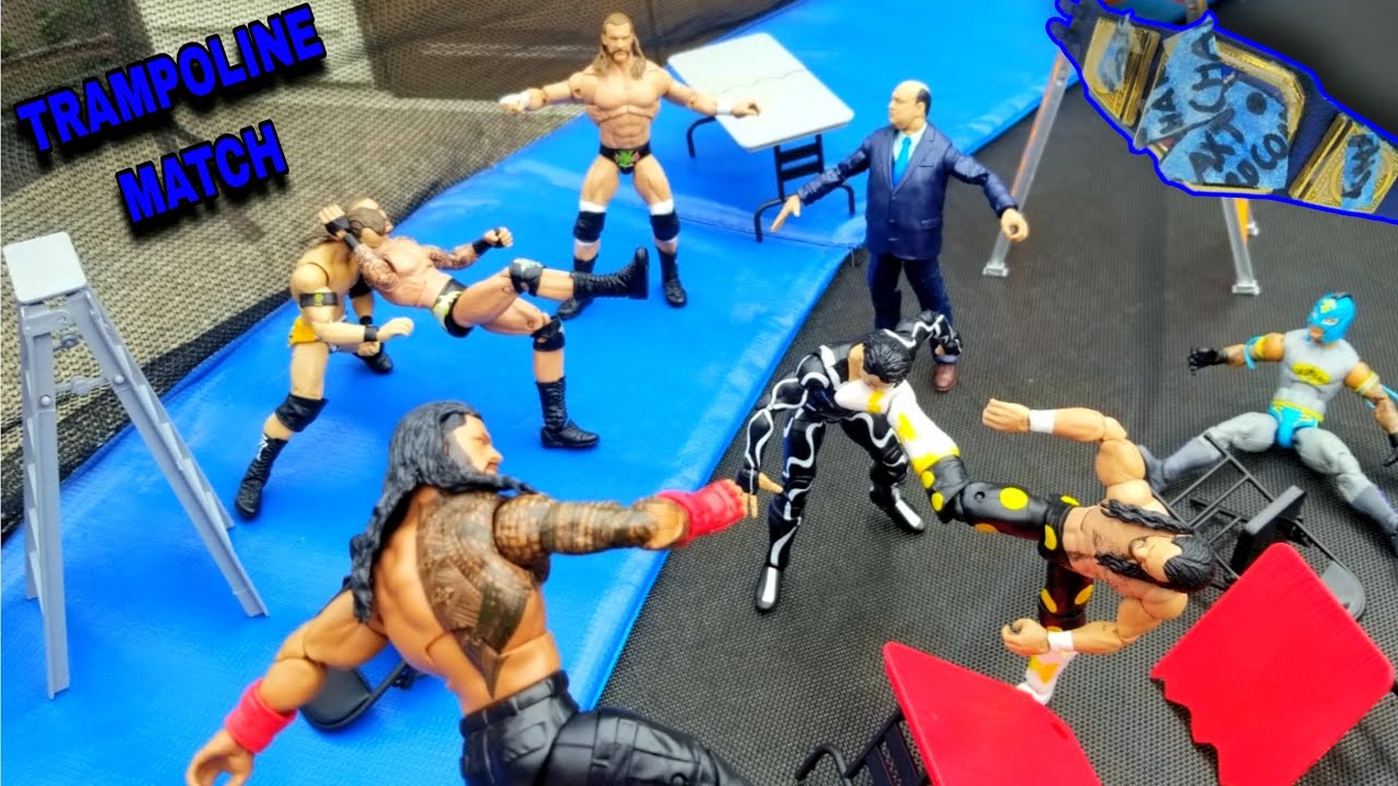 Trampoline Wwe Hardcore Action Figure Match Hardcore Championship Youtube