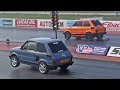 Taz Racing Fiat 126's at Santa Pod Raceway