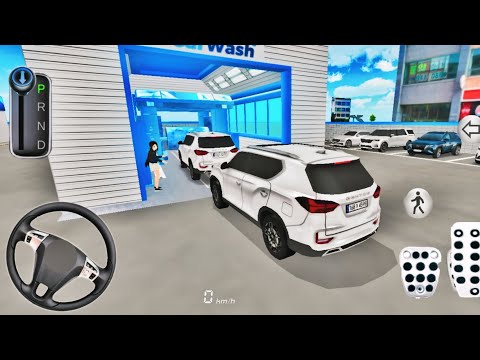 3d Driving Class #12 -New Hyundai Genesis SUV car Wash & Gas Station  - Android Gameplay