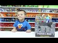 MINECRAFT STONE SERIES 2 TOYS! Blind Boxes Opening + Stop Motion Fun! (Mini-Figures Part 2 w/ Chase)