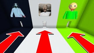 Minecraft : DO NOT CHOOSE THE WRONG DOOR (Slendrina,Granny,Baldi)