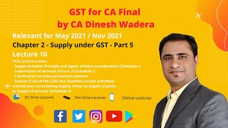 GST for CA Final & CA Intermediate - Lecture 10 - Unit 2 Supply - Part 5