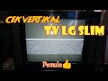 Cek tegangan IC Vertikal TV LG Slim gambar menyempit...
