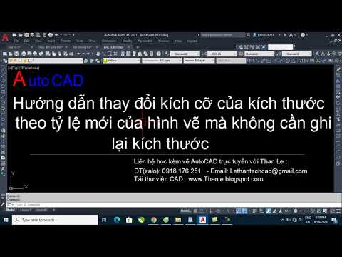 Thay đổi kích cỡ của kích thước theo tỷ lệ mới của hình vẽ trong AutoCAD