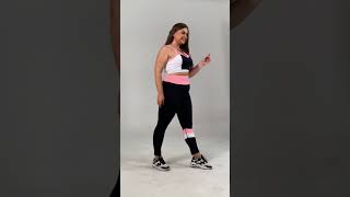Pink&Black Color Yoga Sets Sports Legging And Bra For Plus Size Girl