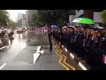 Home team officers saluting during Mr Lee Kuan Yew's funeral procession