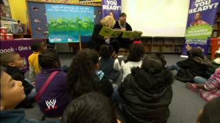 Brodus Clay And Natalya Particpate In The Wrestlemania Reading Challenge In Houston, Texas