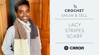 Lacy Stripes Scarf "Show & Tell" by Jonah's Hands