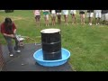 55 gallon steel drum can crush