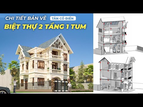 Biệt Thự Siêu Cấp 2 Tầng 1 Tum Tân Cổ Điển Đẹp Nhất Văn Lâm, Hưng Yên Cực Rẻ