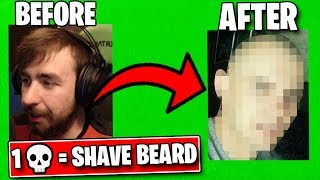 1 Elimination = Shave Beard - Fortnite Challenge