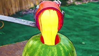 2,805 Degree Lava Vs Watermelon!