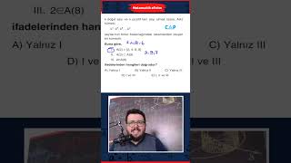 Ösym Ne Sorar? Kümeler