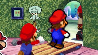 Squidward kicks Marios out of his house