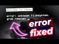 Fixing Grub Error - No Such Partition Unknown File System