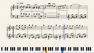 Uşaq Mahnıları İdman Kim Sevirse Idmani..., Piano Üçün Notlar