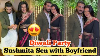 Aarya Series क शरन Sushmita Sen With Boyfriend Arrives To Attend Pre Diwali Party Of Avs