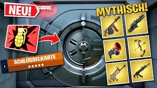 Alle Mythische Waffen & Bosse Key Card Guide In Season 2 Fortnite Deutsch