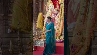 Kajol Slays In A Stunning Green Saree During Navami Puja Celebration