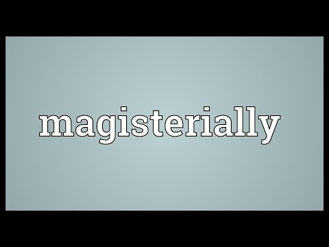 Header of magisterially