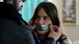 Beautiful Girl Gagged With Duct Tape In Movie Art