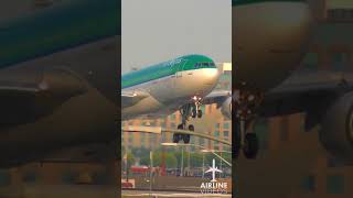 Aer Lingus Airbus A330 Lands at LAX