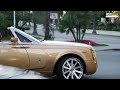Gold Rolls Royce causes a car to crash