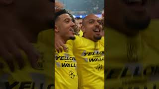 Dortmund Celebrating Reaching Their First #Ucl Final Since 2013 😍💛