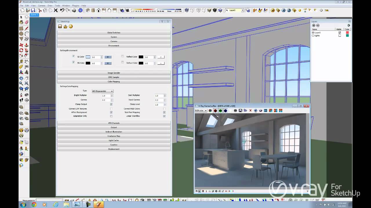 Перевод официальных уроков от Chaosgroup по V-Ray для SketchUp. . Настраив