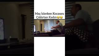 Mac Izlerken Kocasını Cildirtan Kadin