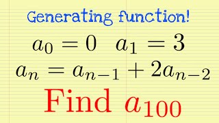 Generating function part 2 || recursive formula