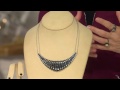 18.00 ct tw Black Spinel Sterling Frontal Design Necklace with Jennifer Coffey
