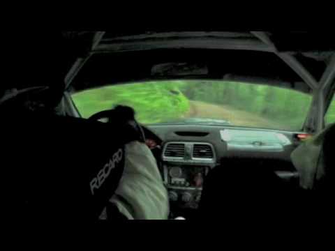  driving the Team Rally Tire SP class Subaru WRX STi