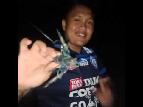 Nombak ikan dan udang diparit beton lansung bakar nila