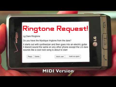 Ringtone Request: Mystique from the LG Dare