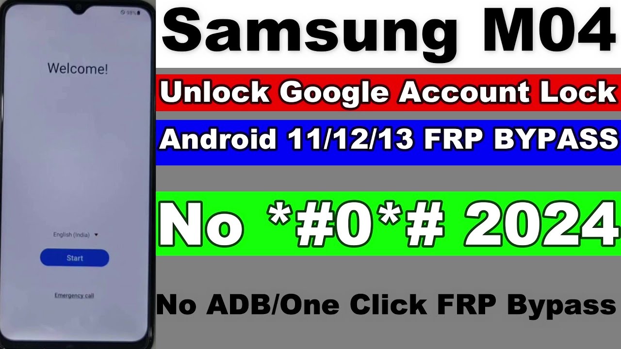 Samsung M04 FRP/Google Account Lock Remove Android 12/13 Samsung M04 FRP/Google Account Lock Remove Android 12/13