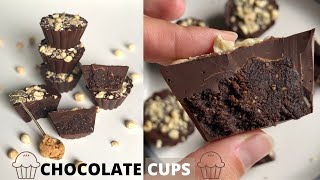 CHOCOLATE AND HAZELNUT BUTTER CUPS | vegan, gluten free, easy and delicious