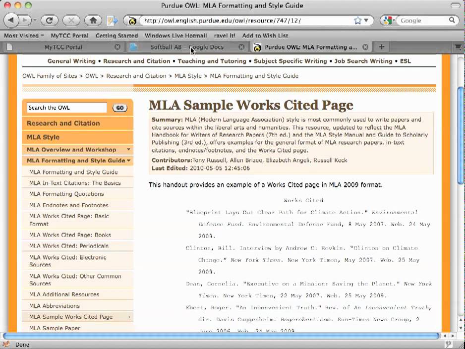 Apa works cited double spaced writing