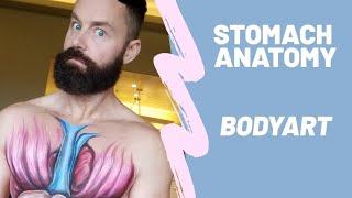 What Is Inside My Stomach ? đ¨ Anatomy Body Art đĽ Organifi Founder Drew Canole Getting Painted