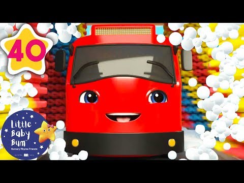Carwash Song with Go Buster! | +More Nursery Rhymes & Kids Songs | Baby Songs | Little Baby Bum
