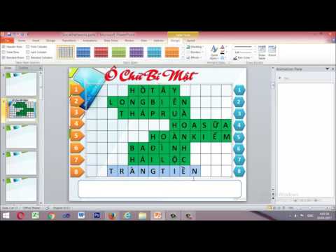 Tạo trò chơi ô chữ bí mật bằng Powerpoint.